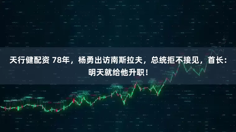 天行健配资 78年，杨勇出访南斯拉夫，总统拒不接见，首长：明天就给他升职！